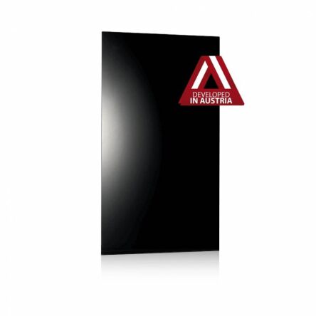 Energooszczędny grzejnik elektryczny o mocy 600W. Szkło grzewcze, grzejnik na podczerwień, panel grzewczy. Białe