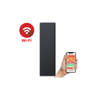 Grzejnik elektryczny ICON 750 W - energooszczędne, pionowe, hybrydowe panele grzewcze. Antracyt.