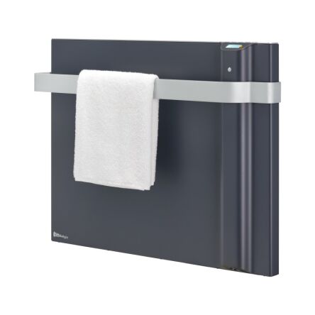 Łazienkowe  ogrzewanie hybrydowe KLIMA 750W - dualne, energooszczędne panele z inteligentnym sterowaniem LED. KOLOR SZARY