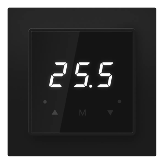 Podłogowy regulator temperatury termostat z WiFi. Czarny. Do paneli na podczerweń.