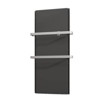 Łazienkowe grzejniki elektryczne ICON 750W - energooszczędne, pionowe, hybrydowe panele grzewcze - szary