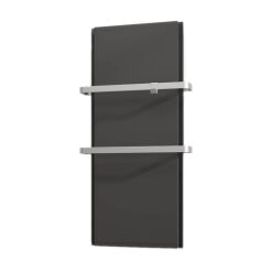 Łazienkowe grzejniki elektryczne ICON 2000W - energooszczędne, pionowe, hybrydowe panele grzewcze - szary